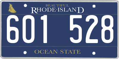 RI license plate 601528
