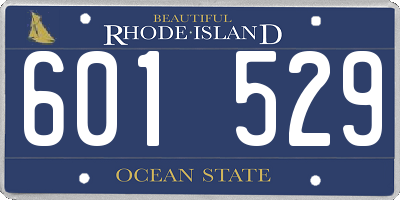 RI license plate 601529