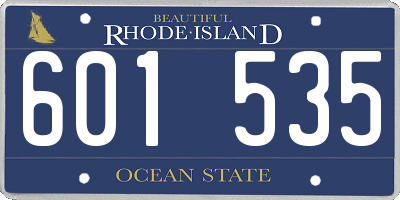 RI license plate 601535