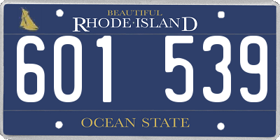 RI license plate 601539