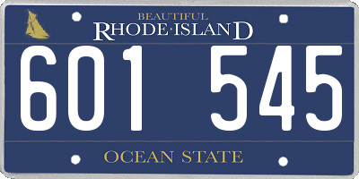 RI license plate 601545