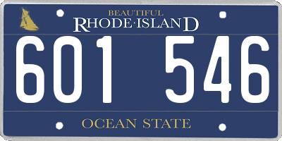 RI license plate 601546