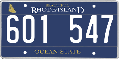 RI license plate 601547