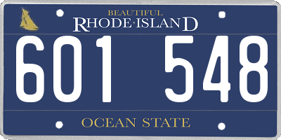 RI license plate 601548