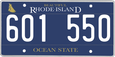 RI license plate 601550