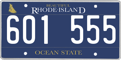 RI license plate 601555