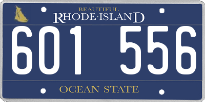 RI license plate 601556