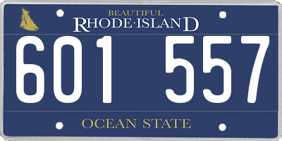 RI license plate 601557