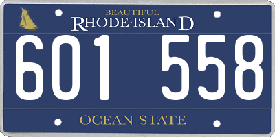RI license plate 601558