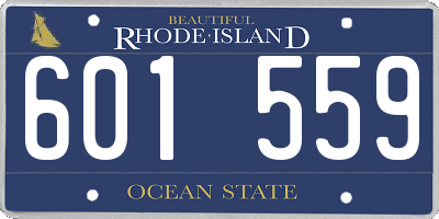 RI license plate 601559