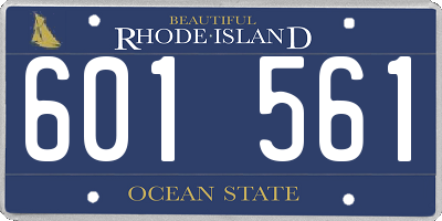 RI license plate 601561