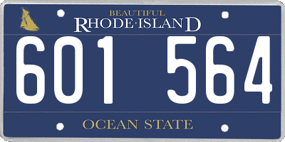 RI license plate 601564