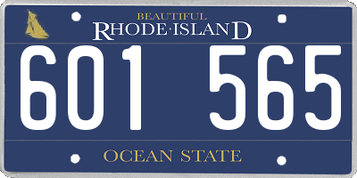 RI license plate 601565