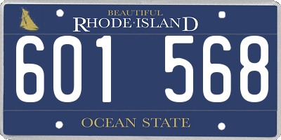 RI license plate 601568