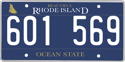 RI license plate 601569