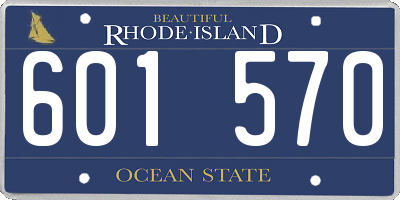 RI license plate 601570