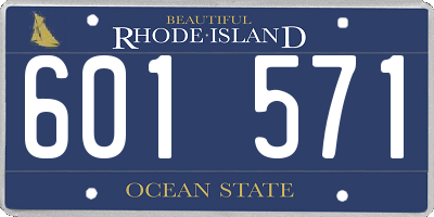 RI license plate 601571