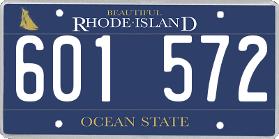 RI license plate 601572
