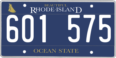 RI license plate 601575