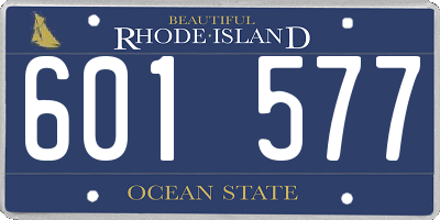 RI license plate 601577