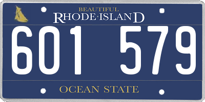 RI license plate 601579