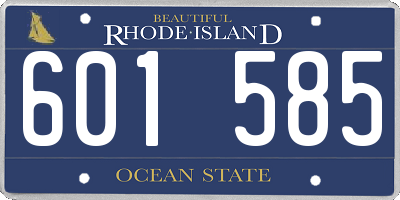 RI license plate 601585