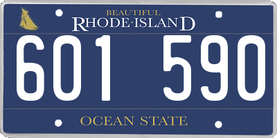 RI license plate 601590