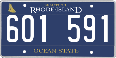 RI license plate 601591