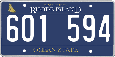 RI license plate 601594