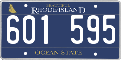 RI license plate 601595
