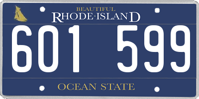 RI license plate 601599