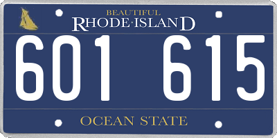 RI license plate 601615