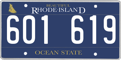 RI license plate 601619