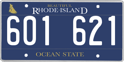 RI license plate 601621