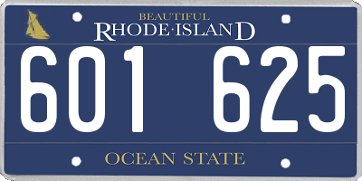 RI license plate 601625
