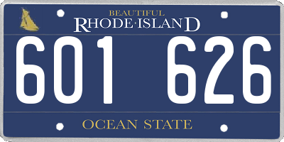 RI license plate 601626