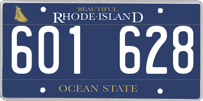 RI license plate 601628