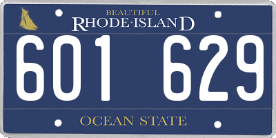 RI license plate 601629