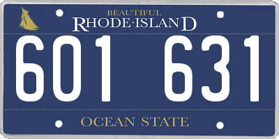RI license plate 601631