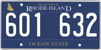 RI license plate 601632