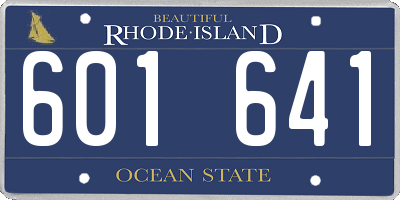 RI license plate 601641