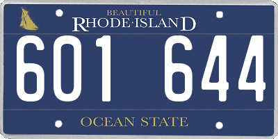 RI license plate 601644