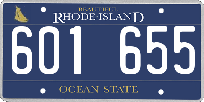 RI license plate 601655
