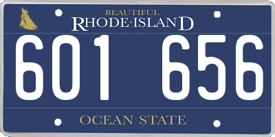 RI license plate 601656
