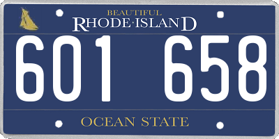 RI license plate 601658