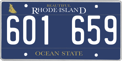 RI license plate 601659