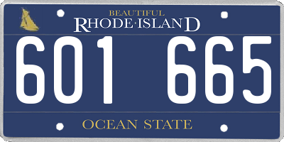 RI license plate 601665
