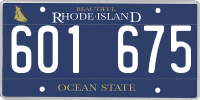 RI license plate 601675