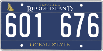 RI license plate 601676
