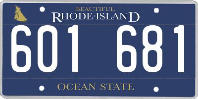 RI license plate 601681